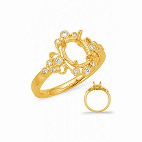 S Kashi & Sons Vintage Engagement Ring EN8044-12X10YG