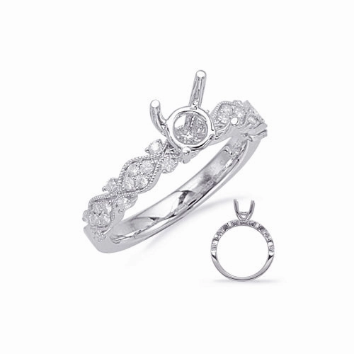 S Kashi & Sons Vintage Engagement Ring EN8108-15WG