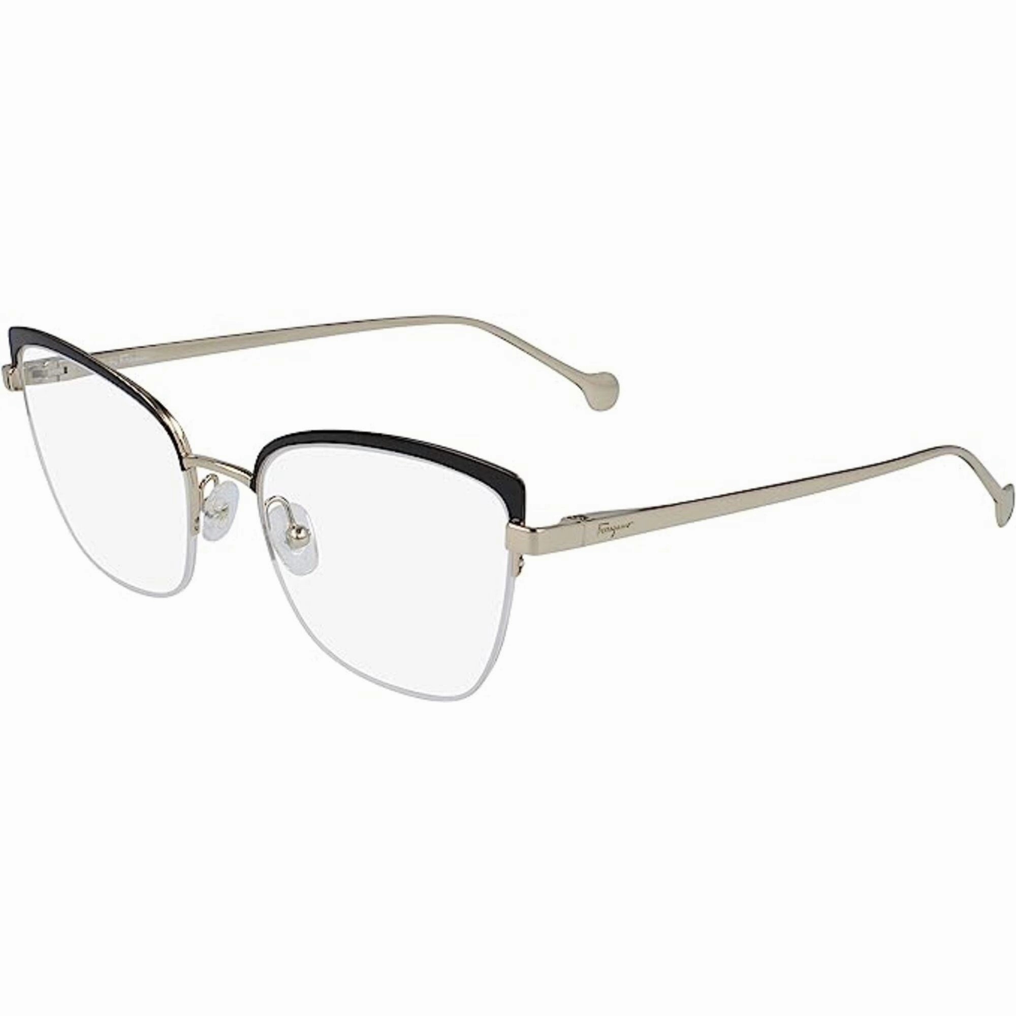 Salvatore Ferragamo Women's Eyeglasses - Gold and Black | SALVATORE FERRAGAMO2182 733