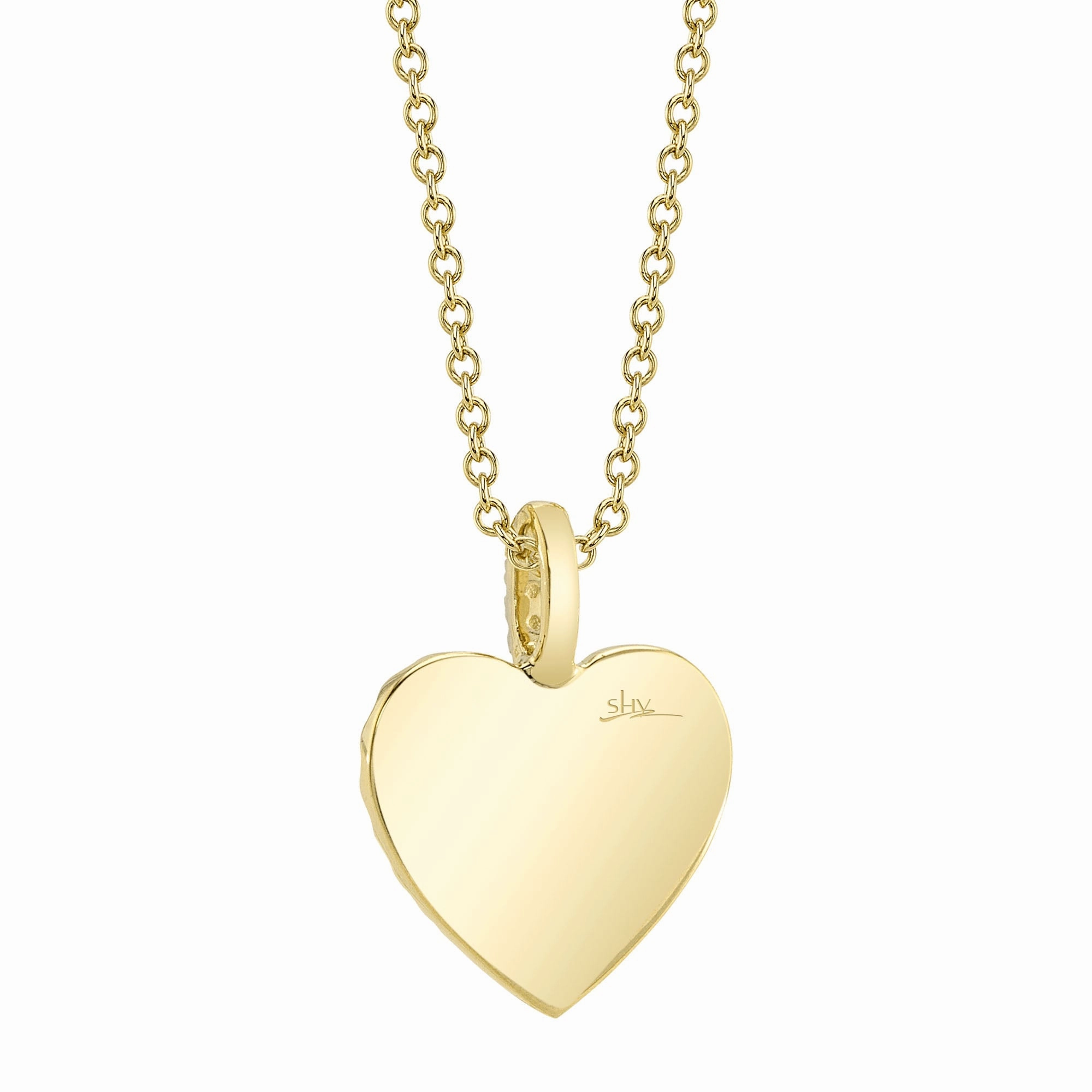 Shy Creation 0.01Ct Diamond Ribbed Heart Necklace SC22009478RD