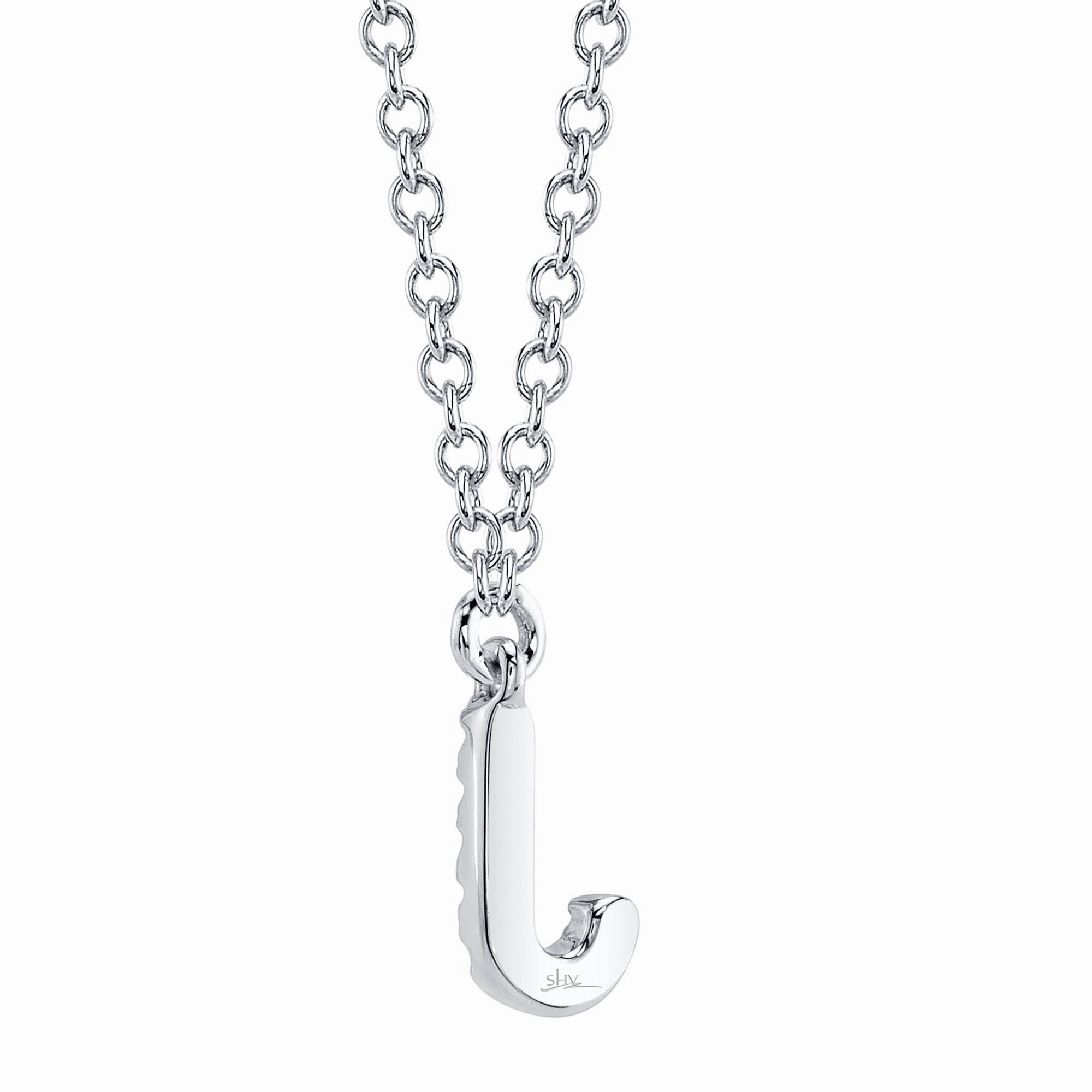 Shy Creation 0.03Ct Diamond Necklace - Initial J SC55007903-J
