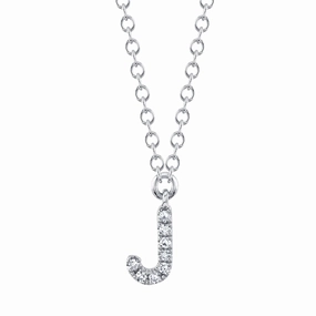 Shy Creation 0.03Ct Diamond Necklace - Initial J SC55007903-J