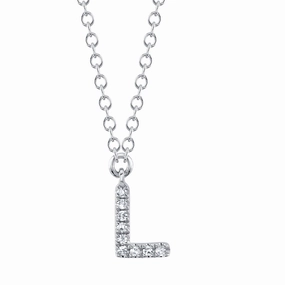 Shy Creation 0.03Ct Diamond Necklace - Initial L SC55007903-L