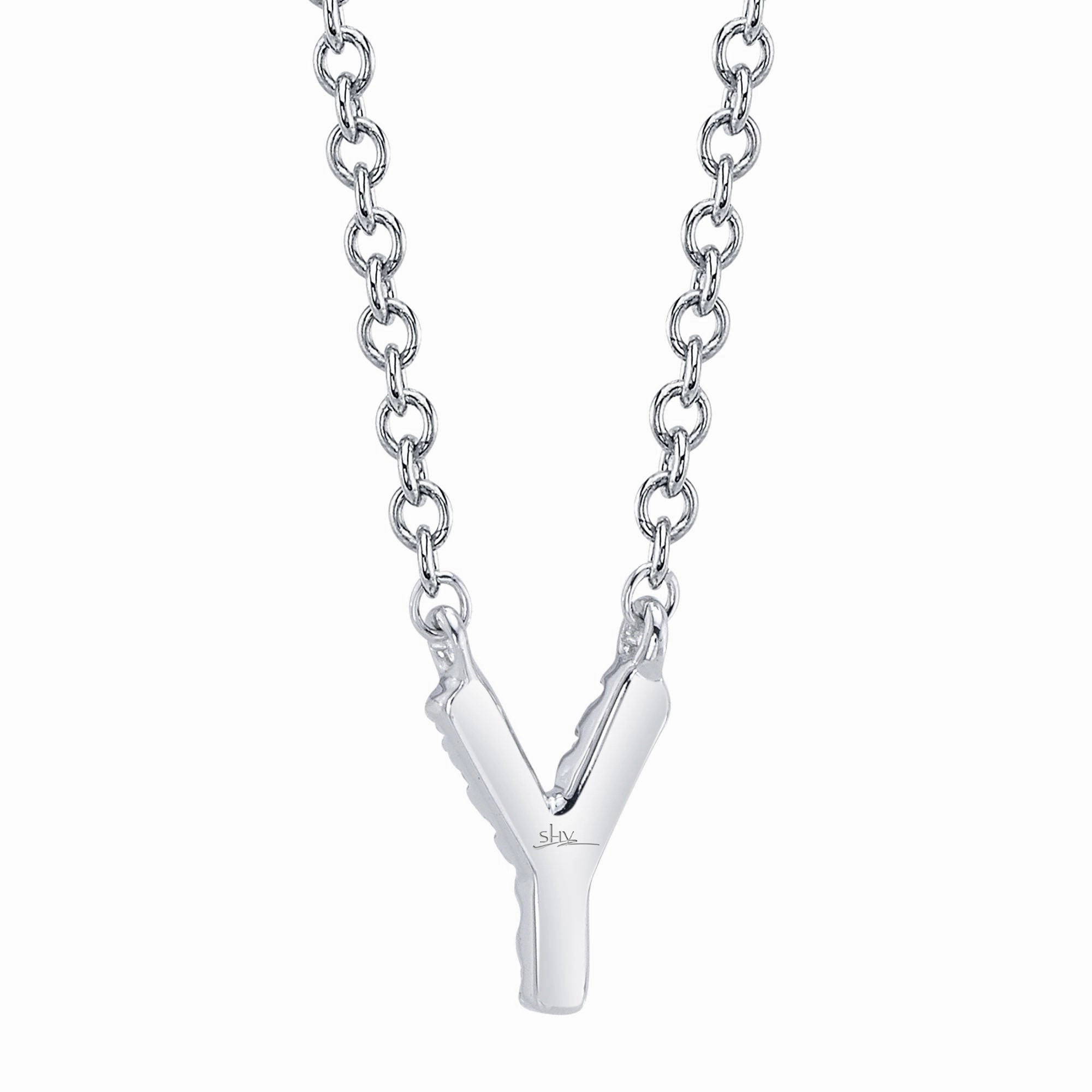Shy Creation 0.03Ct Diamond Necklace - Initial Y SC55007904-Y