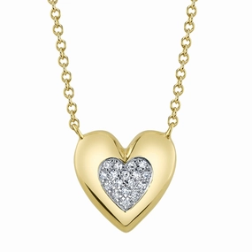 Shy Creation 0.04Ct Diamond Heart Necklace SC55025297RD