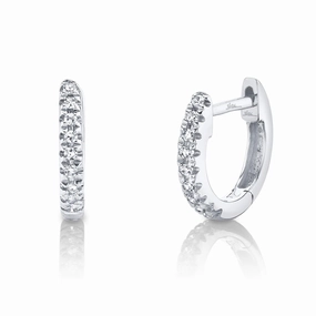 Shy Creation 0.04Ct Diamond Mini Huggie Earring SC22003982V3