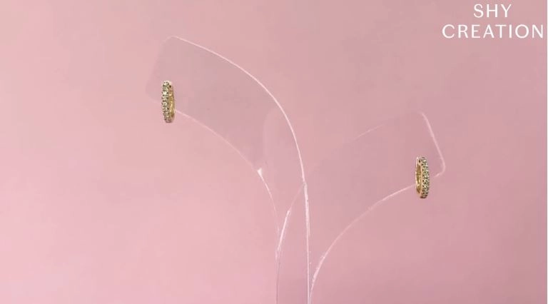 Shy Creation 0.04Ct Diamond Mini Huggie Earring SC22004024V3