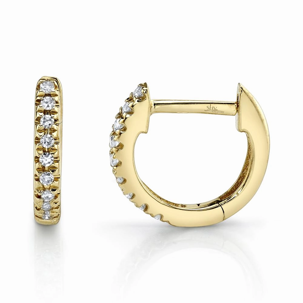 Shy Creation 0.04Ct Diamond Mini Huggie Earring SC22004026V3