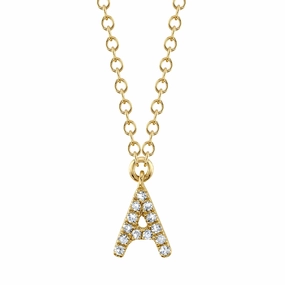 Shy Creation 0.04Ct Diamond Necklace - Initial A SC55007904-A