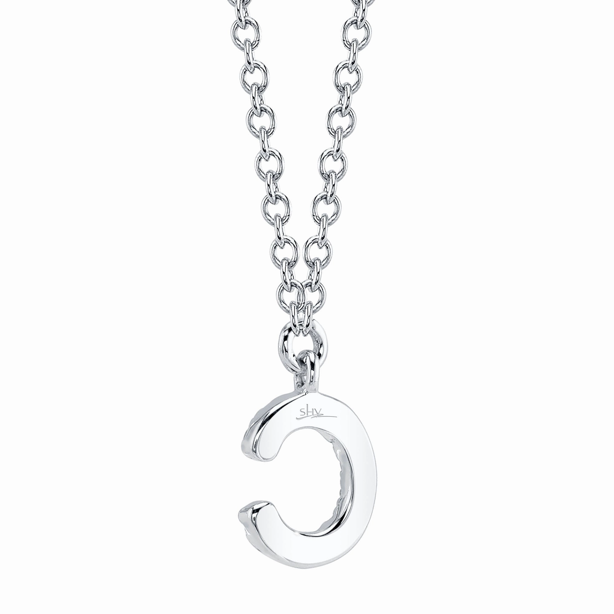 Shy Creation 0.04Ct Diamond Necklace - Initial C SC55007903-C