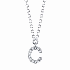 Shy Creation 0.04Ct Diamond Necklace - Initial C SC55007903-C