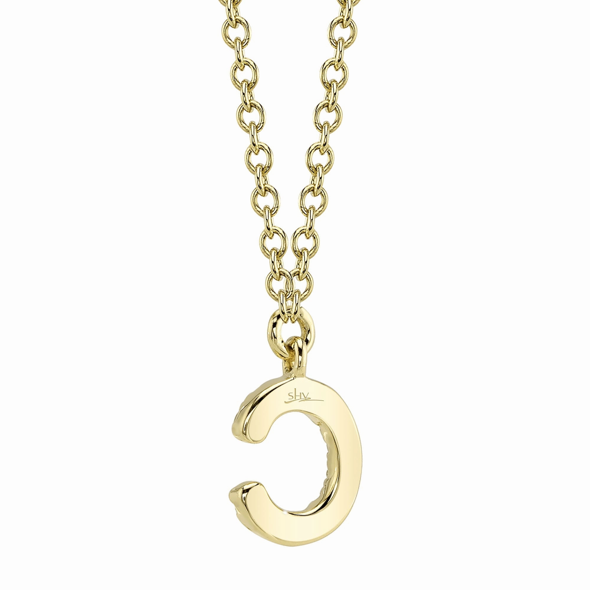 Shy Creation 0.04Ct Diamond Necklace - Initial C SC55007904-C