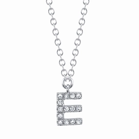 Shy Creation 0.04Ct Diamond Necklace - Initial E SC55007903-E