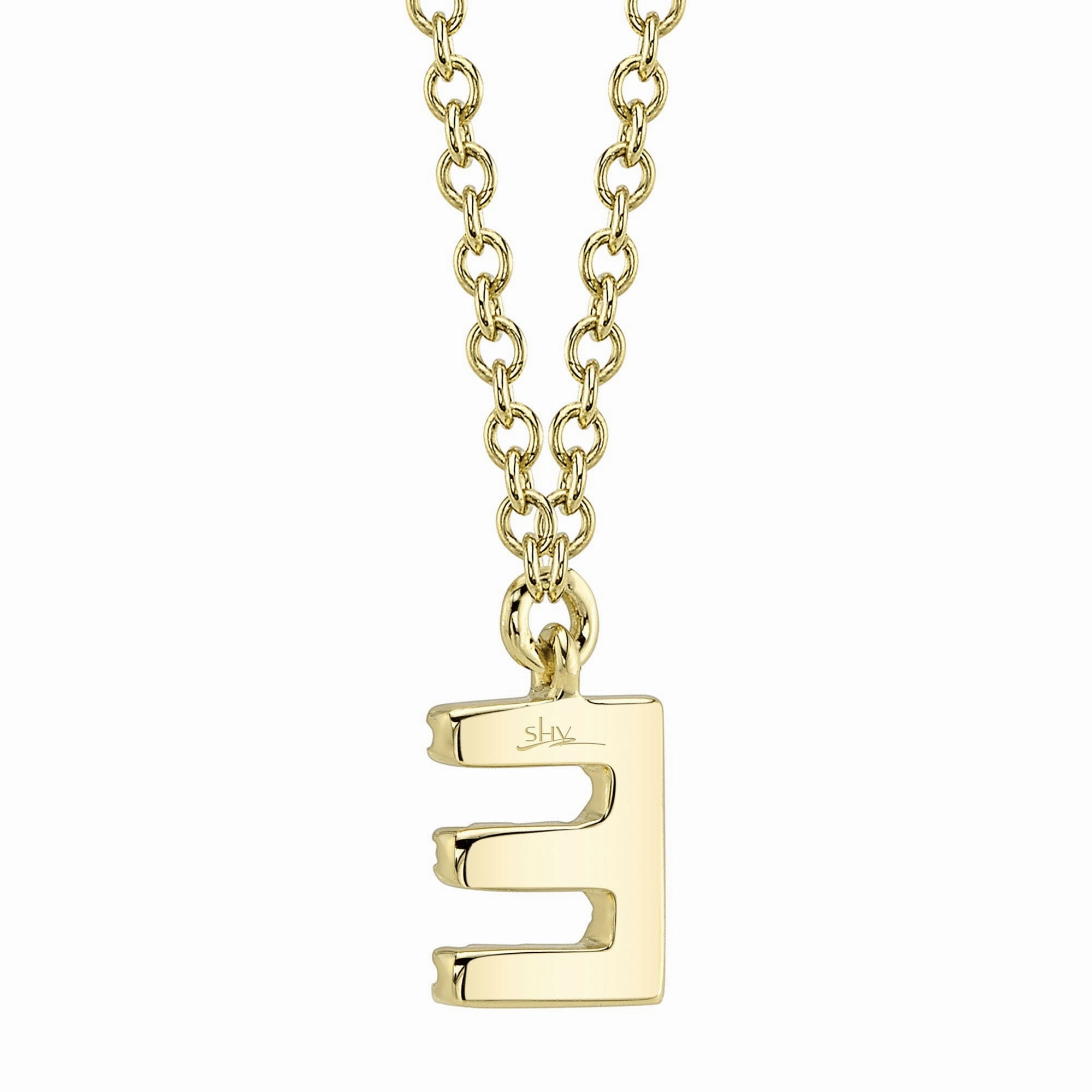 Shy Creation 0.04Ct Diamond Necklace - Initial E SC55007904-E