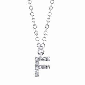 Shy Creation 0.04Ct Diamond Necklace - Initial F SC55007903-F