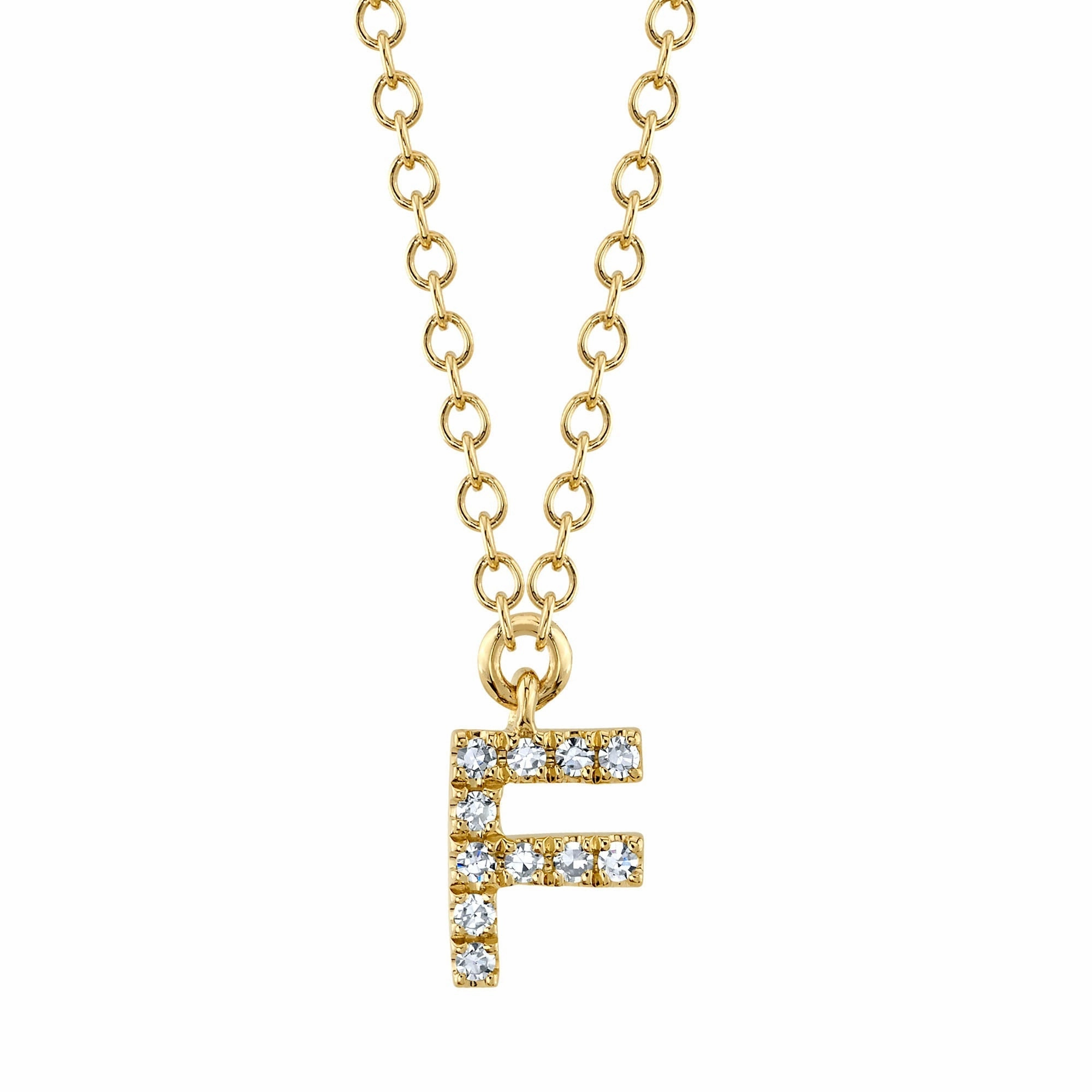 Shy Creation 0.04Ct Diamond Necklace - Initial F SC55007904-F