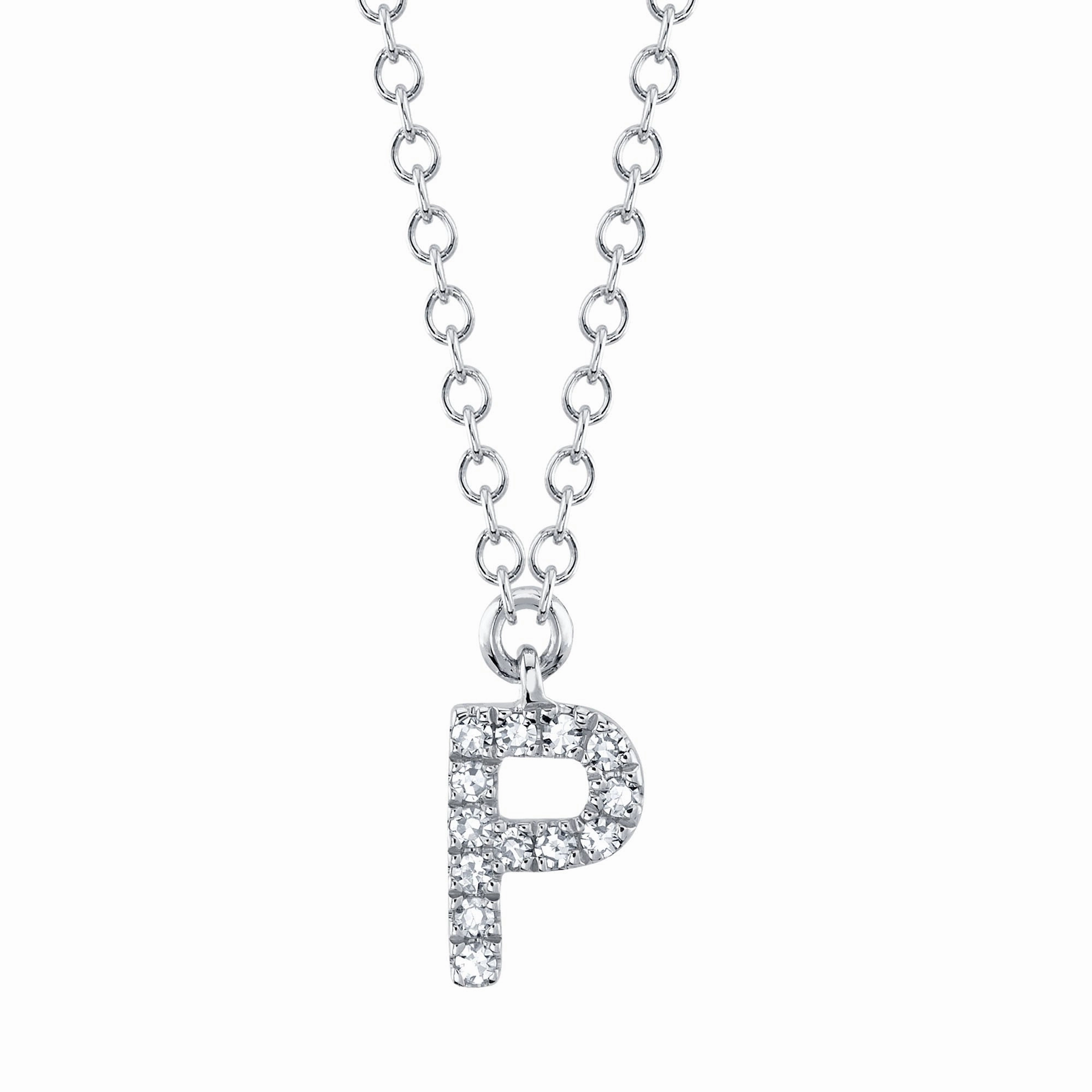 Shy Creation 0.04Ct Diamond Necklace - Initial P SC55007903-P