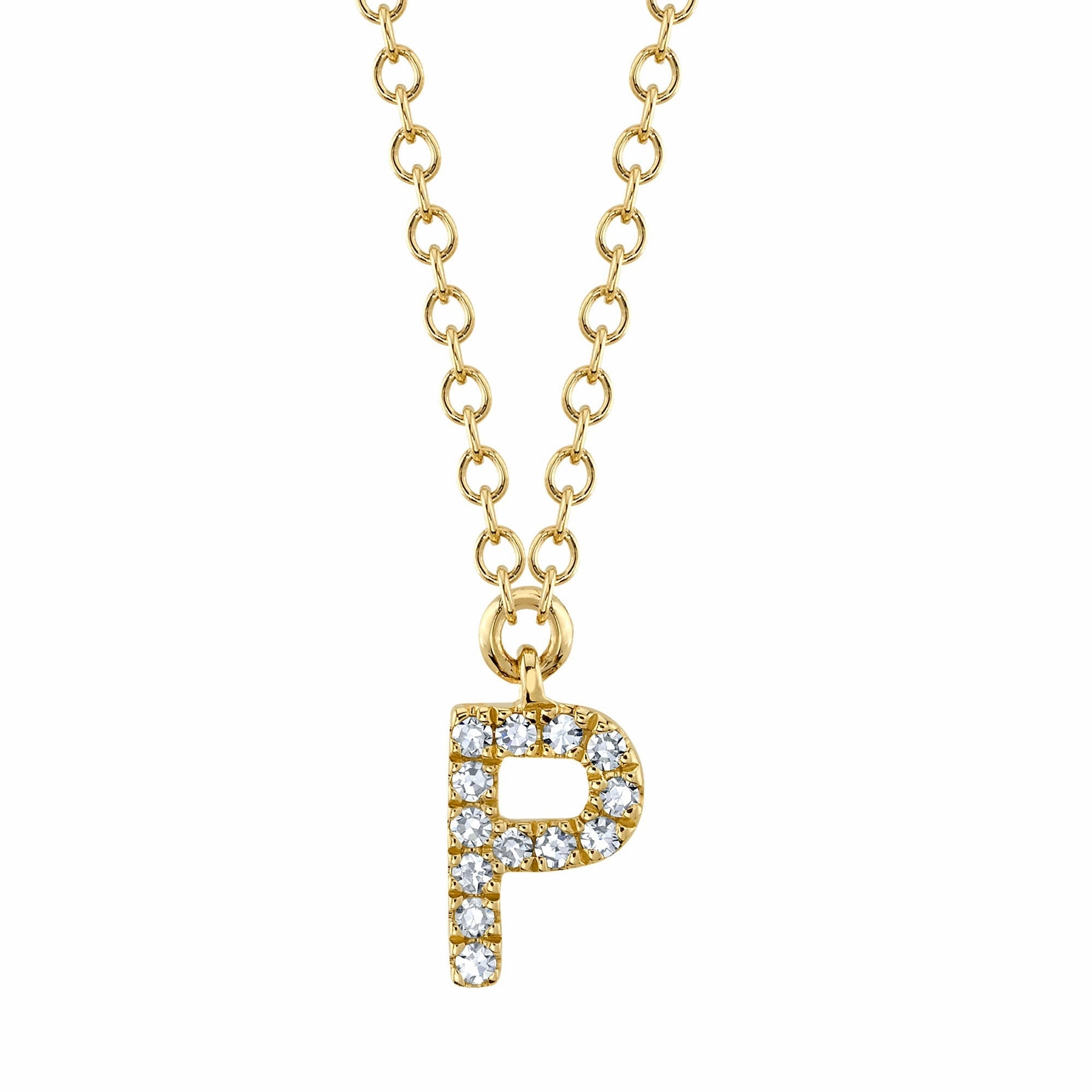 Shy Creation 0.04Ct Diamond Necklace - Initial P SC55007904-P