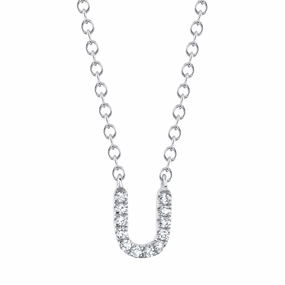 Shy Creation 0.04Ct Diamond Necklace - Initial U SC55007903-U