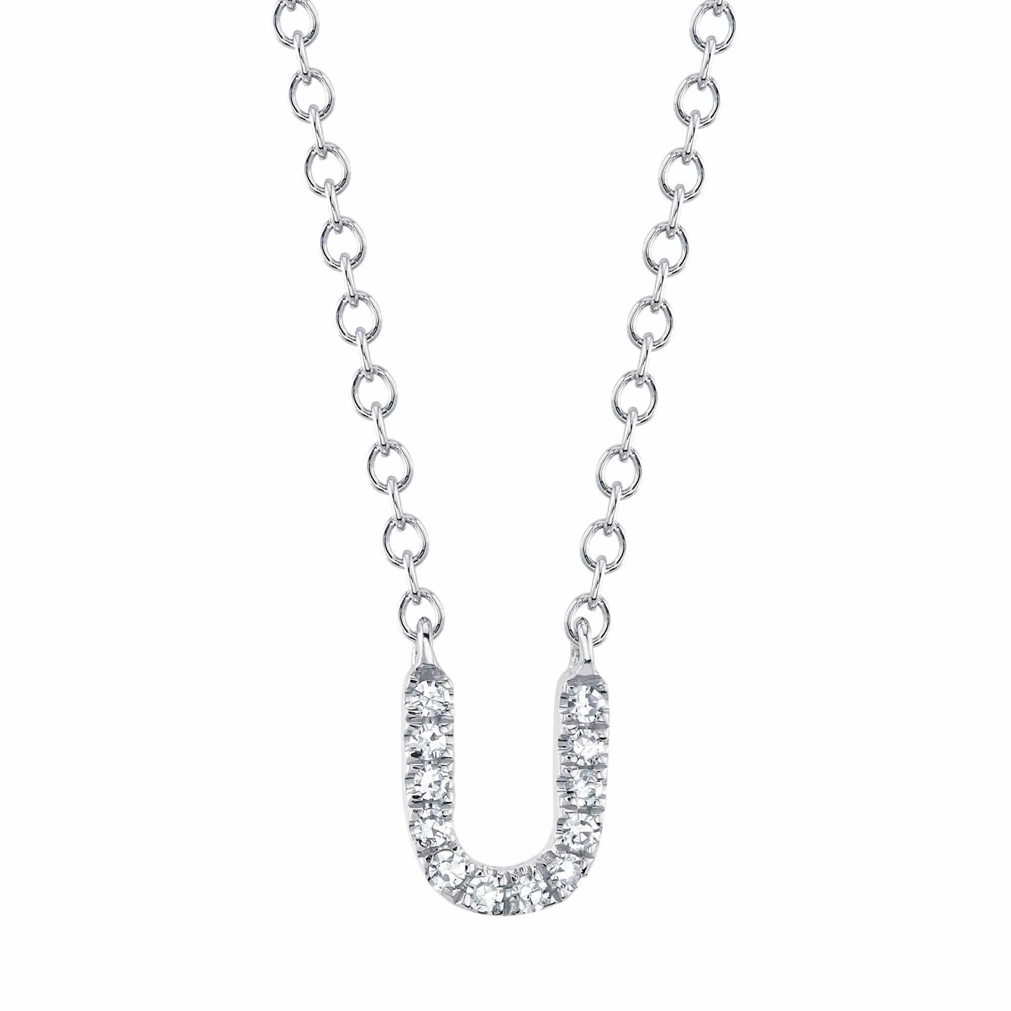 Shy Creation 0.04Ct Diamond Necklace - Initial U SC55007903-U