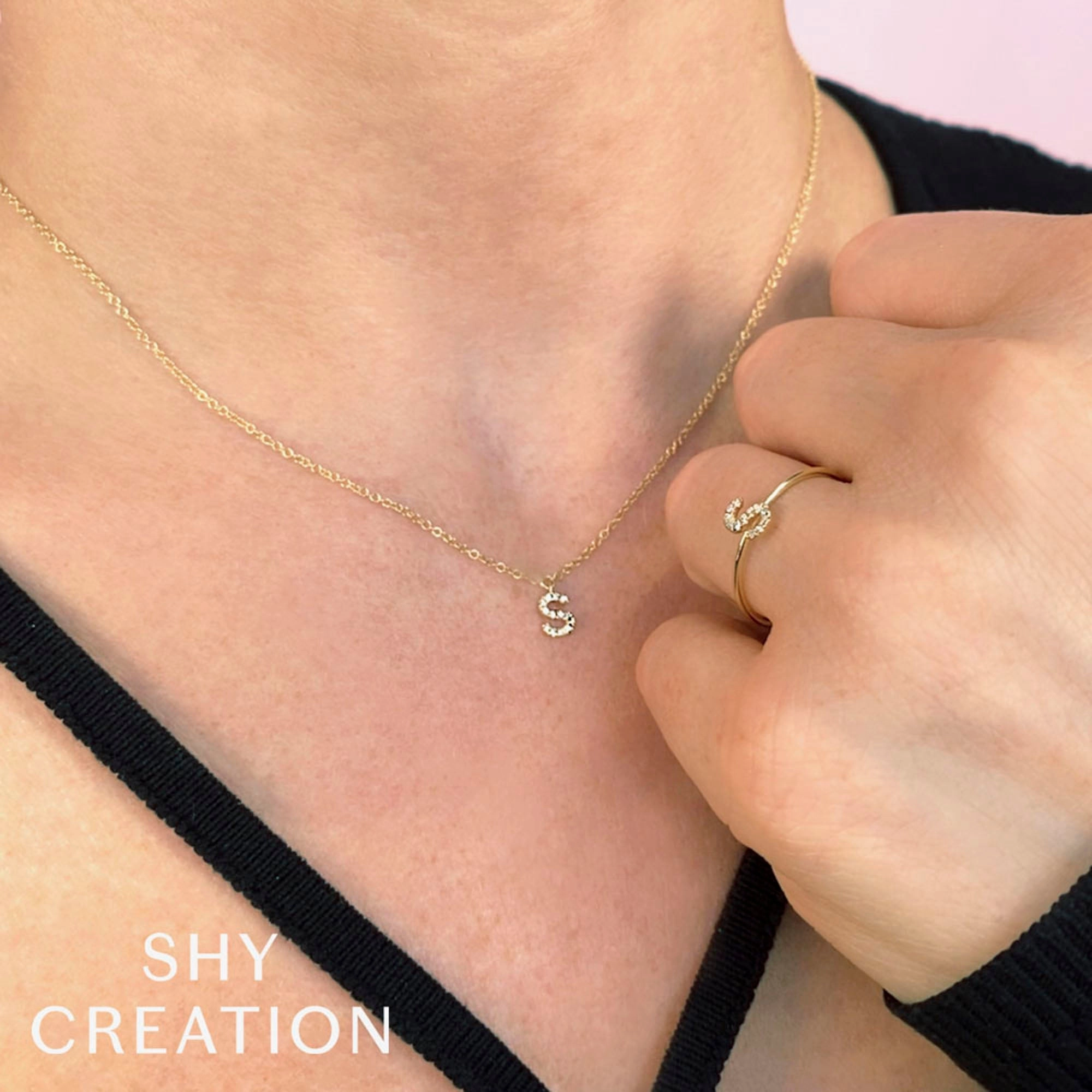 Shy Creation 0.04Ct Diamond Necklace - Initial U SC55007904-U