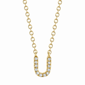 Shy Creation 0.04Ct Diamond Necklace - Initial U SC55007904-U