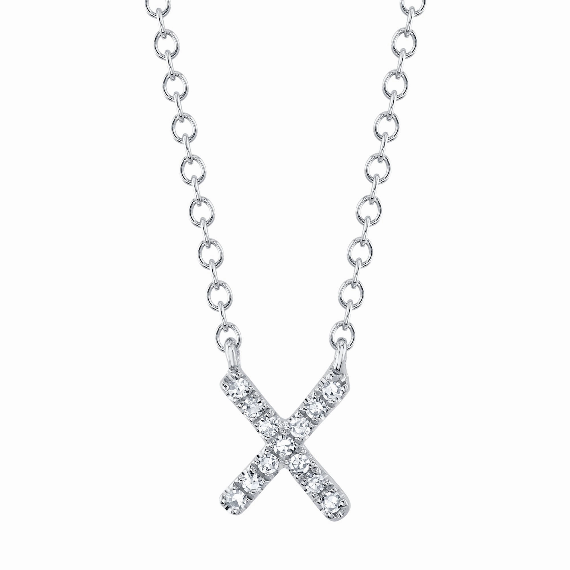 Shy Creation 0.04Ct Diamond Necklace - Initial X SC55007903-X