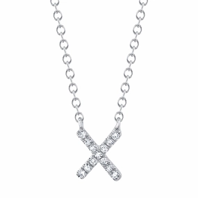 Shy Creation 0.04Ct Diamond Necklace - Initial X SC55007903-X