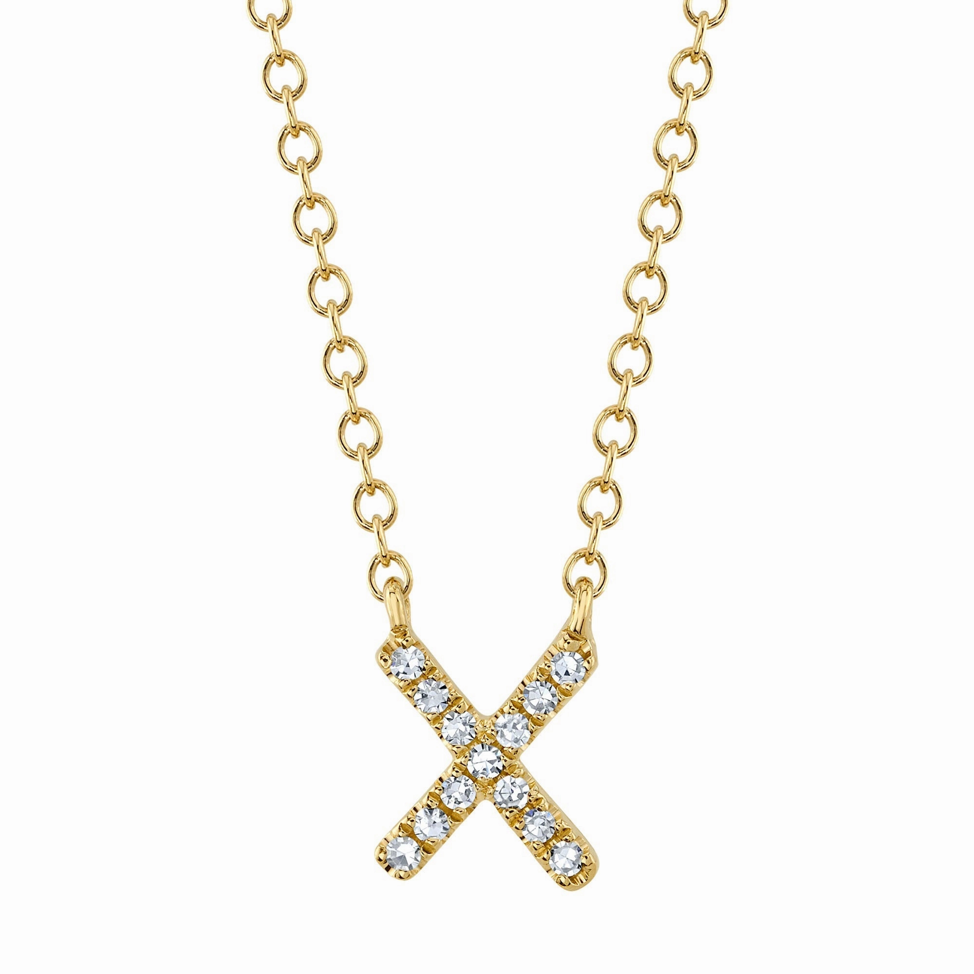 Shy Creation 0.04Ct Diamond Necklace - Initial X SC55007904-X