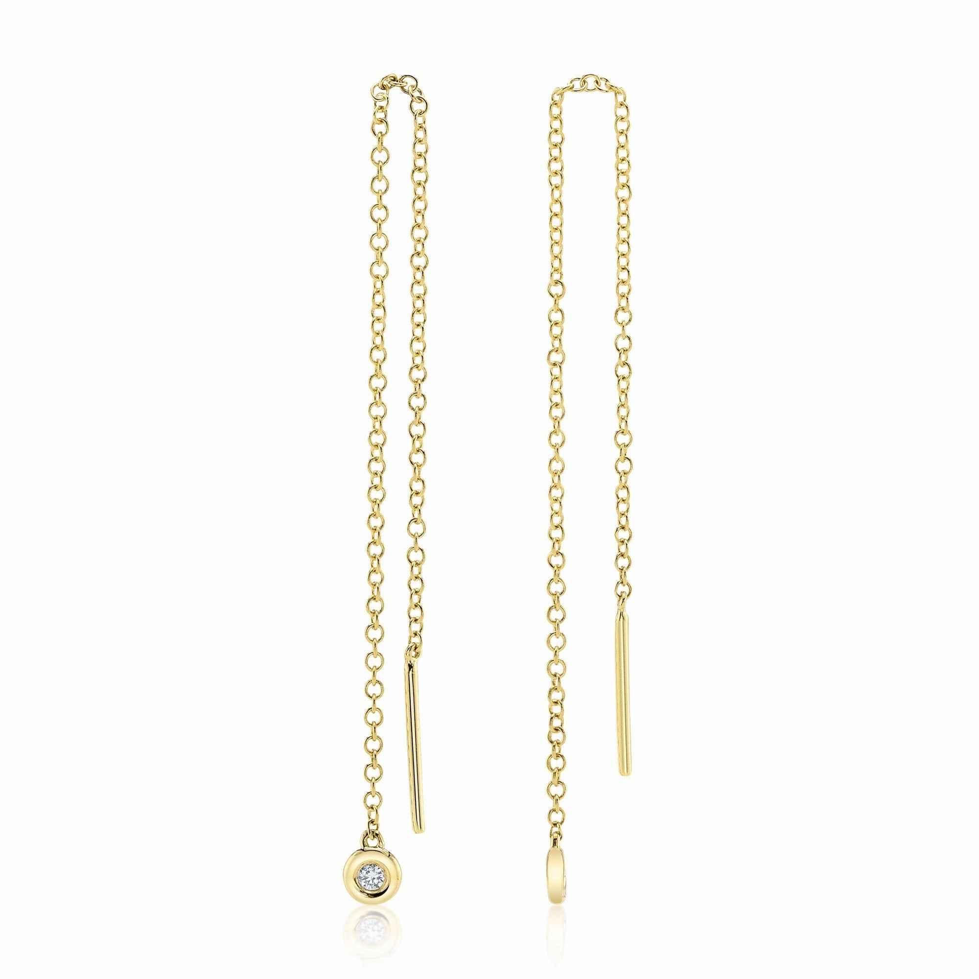 Shy Creation 0.04Ct Diamond Threader Earring SC55010098