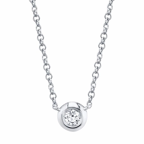 Shy Creation 0.05Ct Diamond Bezel Necklace SC55003228