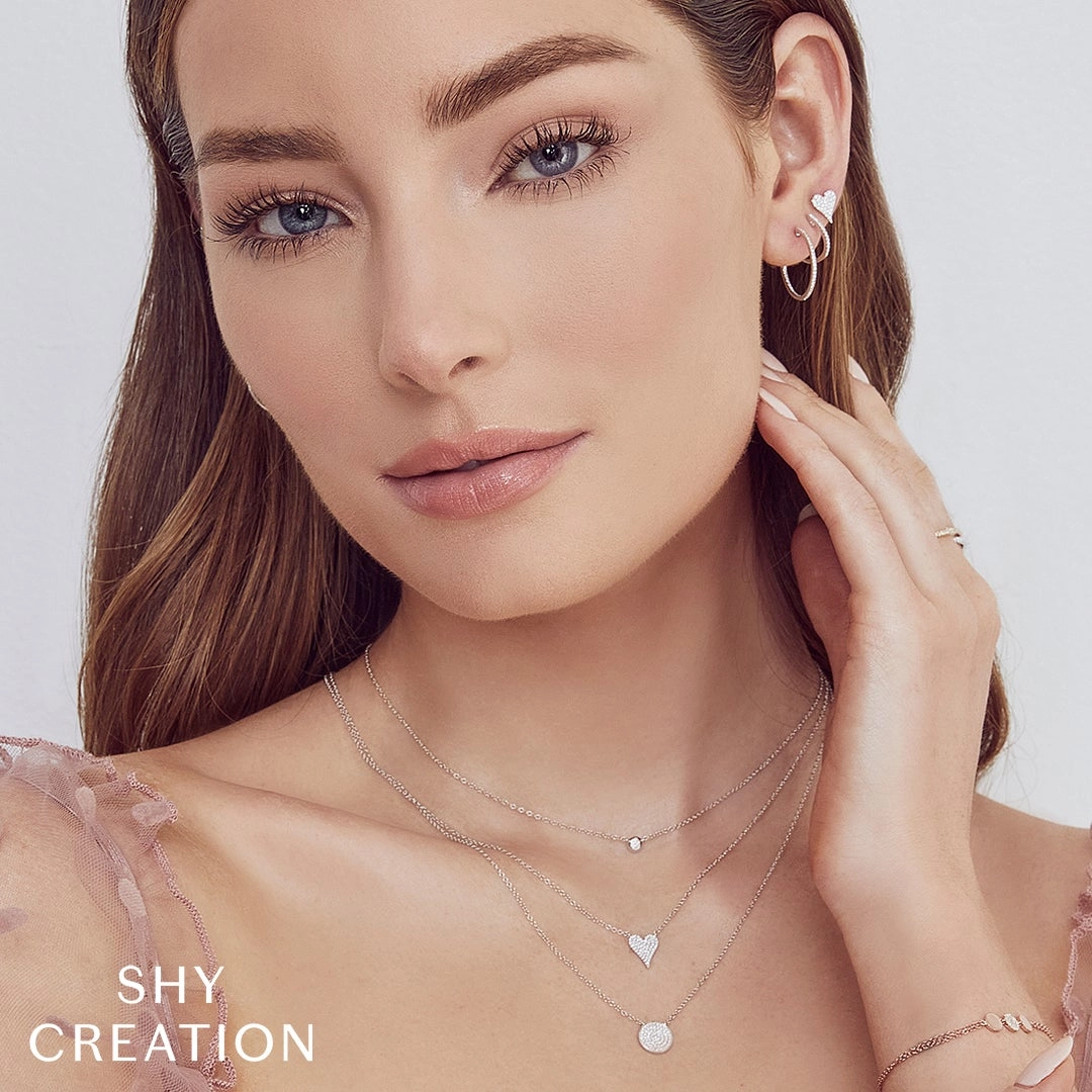 Shy Creation 0.05Ct Diamond Bezel Necklace SC55003228