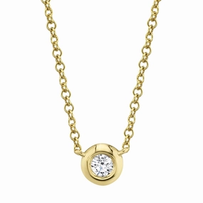 Shy Creation 0.05Ct Diamond Bezel Necklace SC55003229