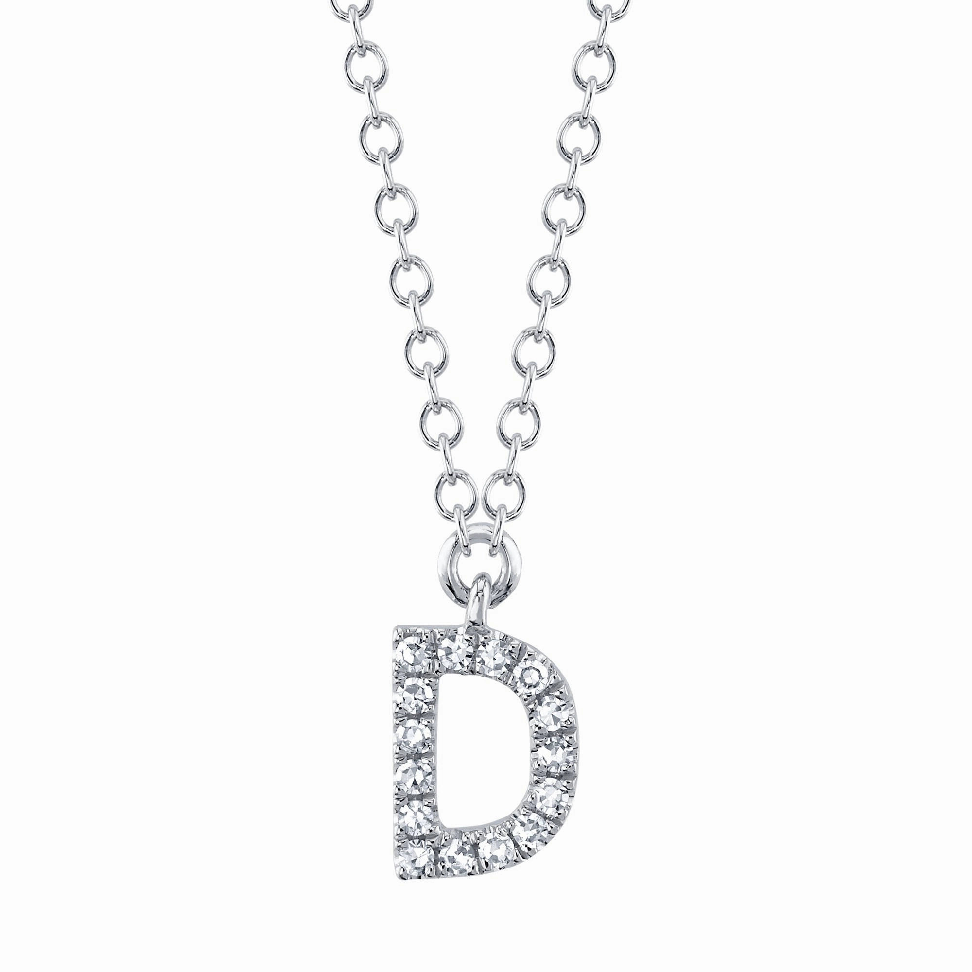Shy Creation 0.05Ct Diamond Necklace - Initial D SC55007903-D