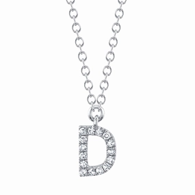 Shy Creation 0.05Ct Diamond Necklace - Initial D SC55007903-D