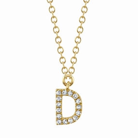 Shy Creation 0.05Ct Diamond Necklace - Initial D SC55007904-D