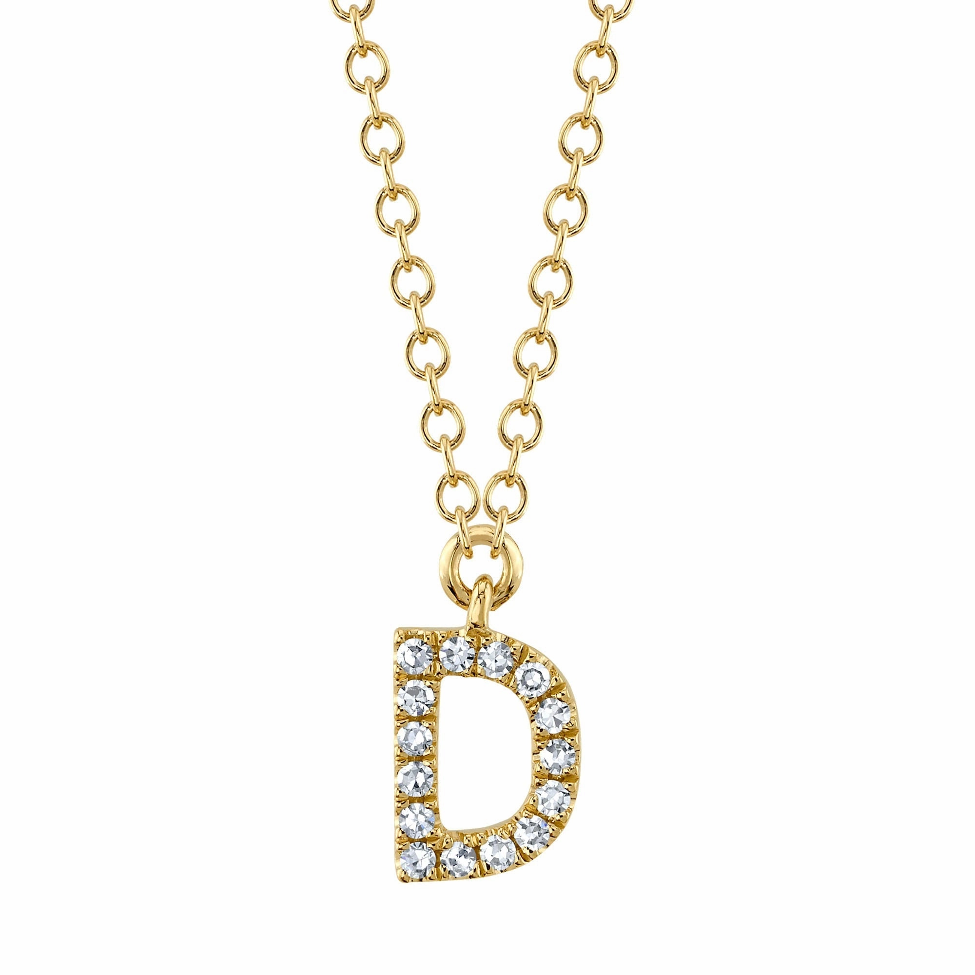 Shy Creation 0.05Ct Diamond Necklace - Initial D SC55007904-D