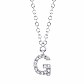 Shy Creation 0.05Ct Diamond Necklace - Initial G SC55007903-G