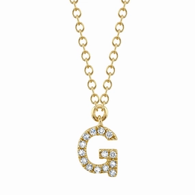 Shy Creation 0.05Ct Diamond Necklace - Initial G SC55007904-G