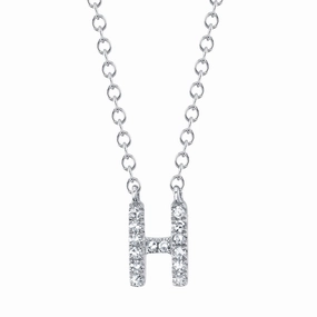Shy Creation 0.05Ct Diamond Necklace - Initial H SC55007903-H
