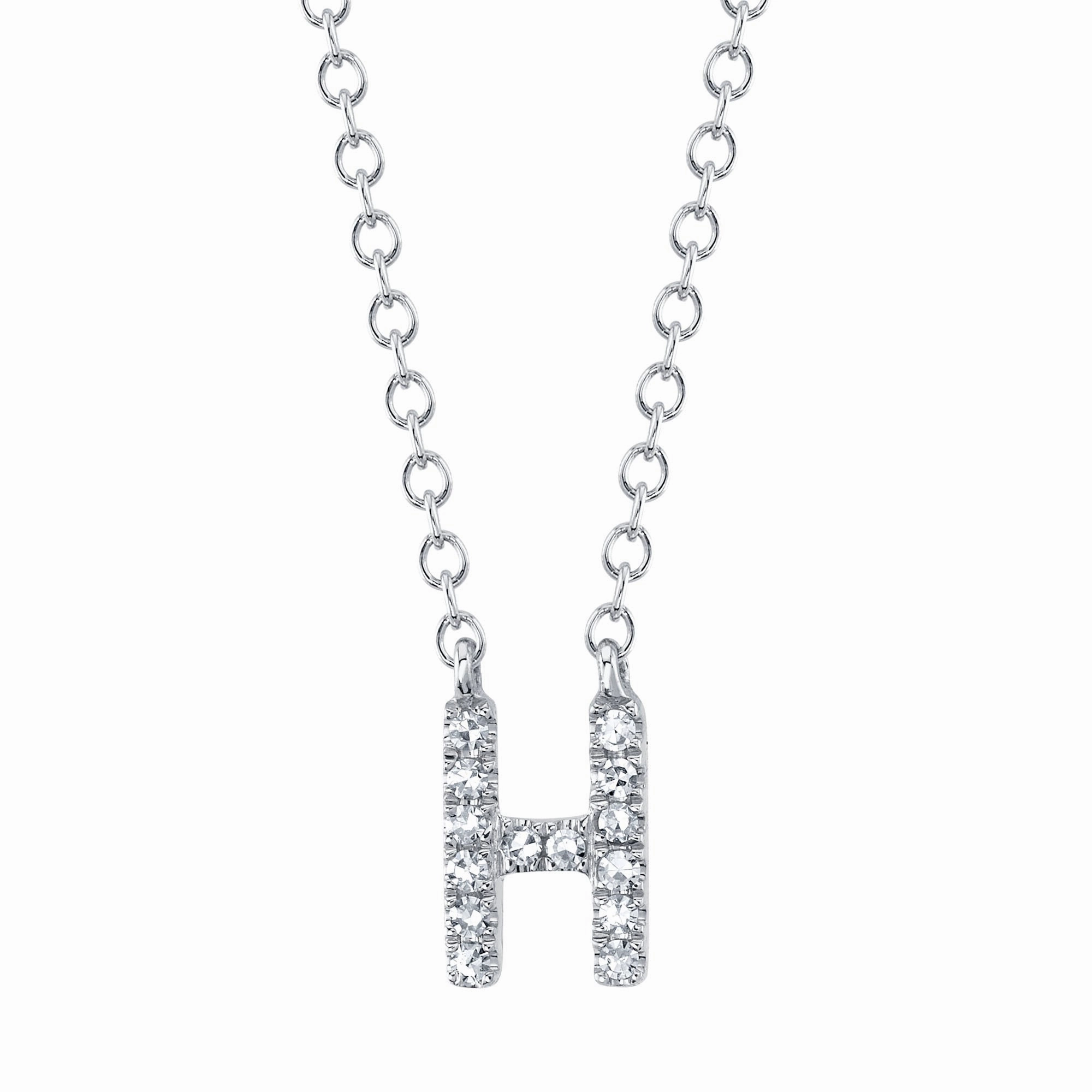 Shy Creation 0.05Ct Diamond Necklace - Initial H SC55007903-H
