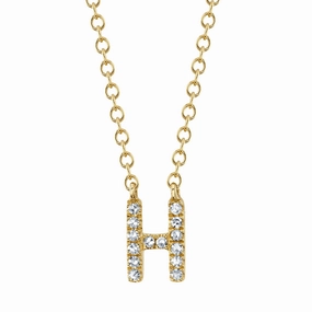 Shy Creation 0.05Ct Diamond Necklace - Initial H SC55007904-H