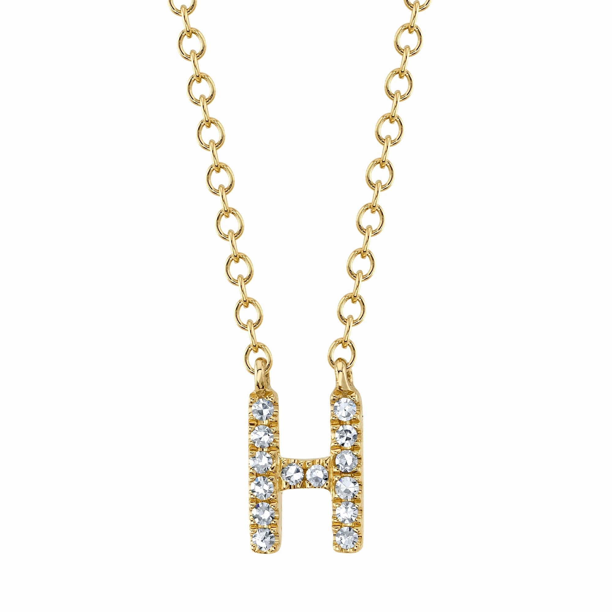 Shy Creation 0.05Ct Diamond Necklace - Initial H SC55007904-H