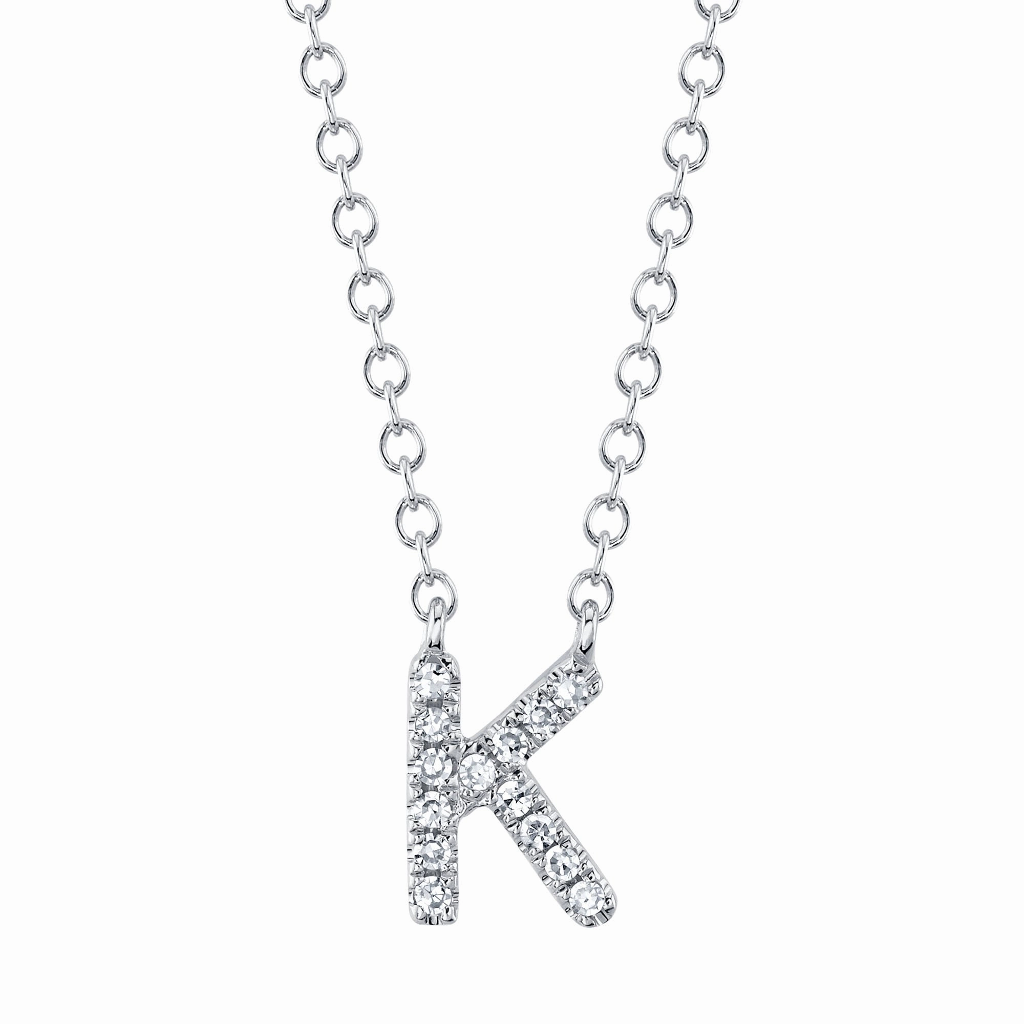 Shy Creation 0.05Ct Diamond Necklace - Initial K SC55007903-K
