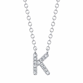 Shy Creation 0.05Ct Diamond Necklace - Initial K SC55007903-K