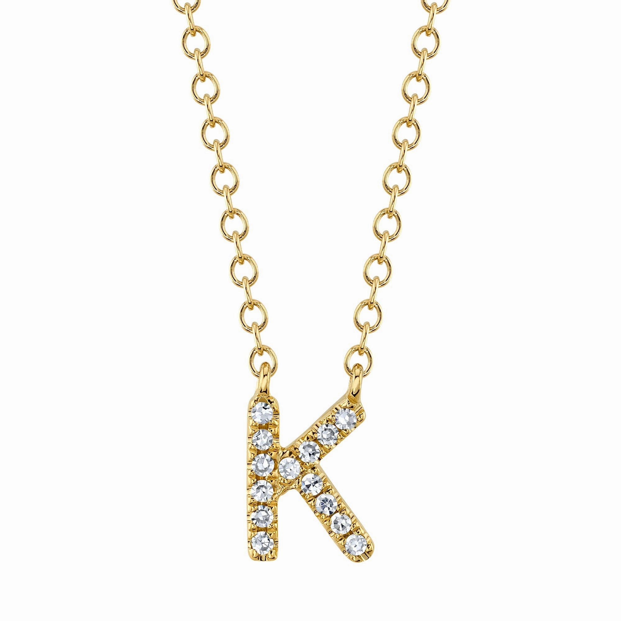 Shy Creation 0.05Ct Diamond Necklace - Initial K SC55007904-K