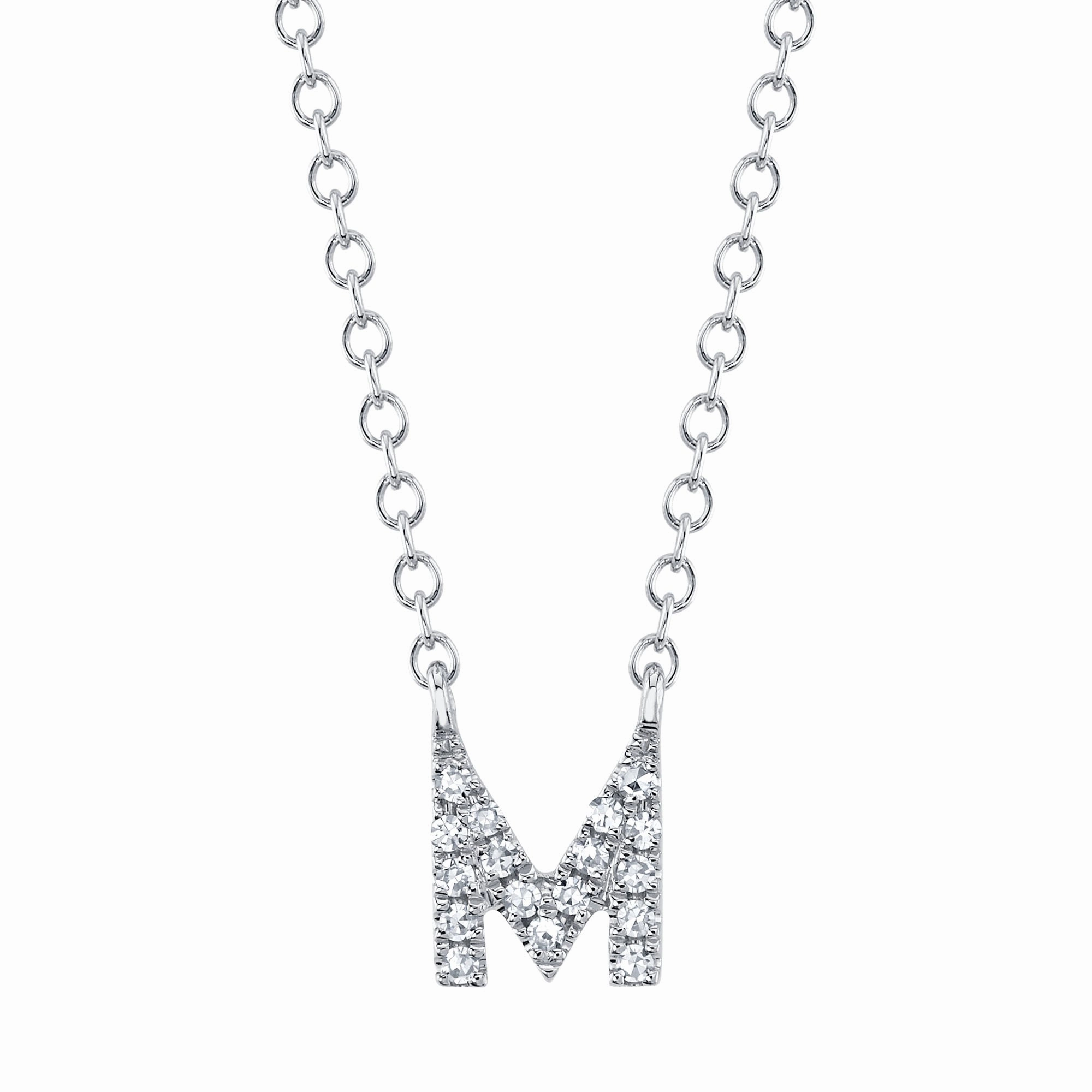 Shy Creation 0.05Ct Diamond Necklace - Initial M SC55007903-M
