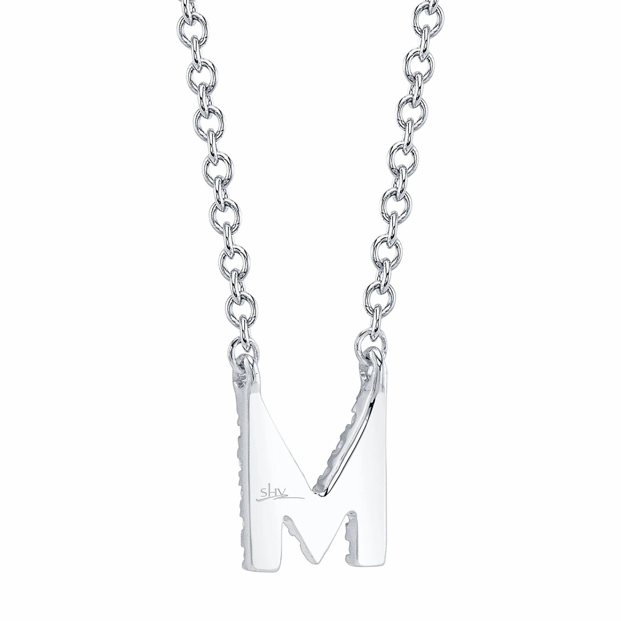 Shy Creation 0.05Ct Diamond Necklace - Initial M SC55007903-M