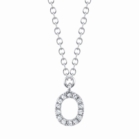 Shy Creation 0.05Ct Diamond Necklace - Initial O SC55007903-O