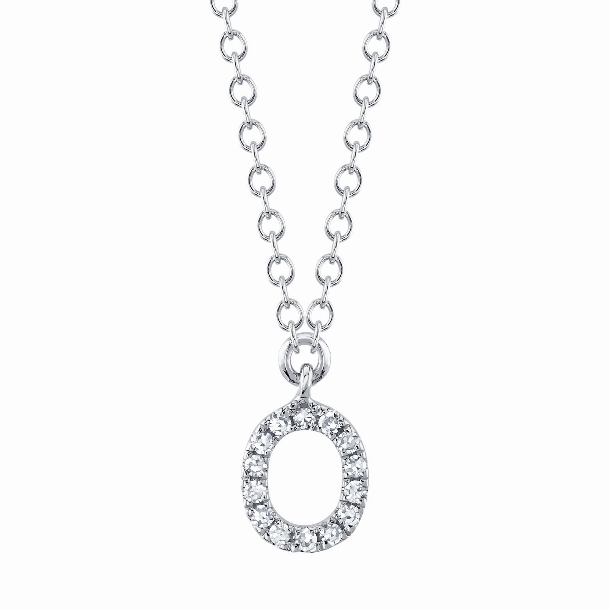 Shy Creation 0.05Ct Diamond Necklace - Initial O SC55007903-O